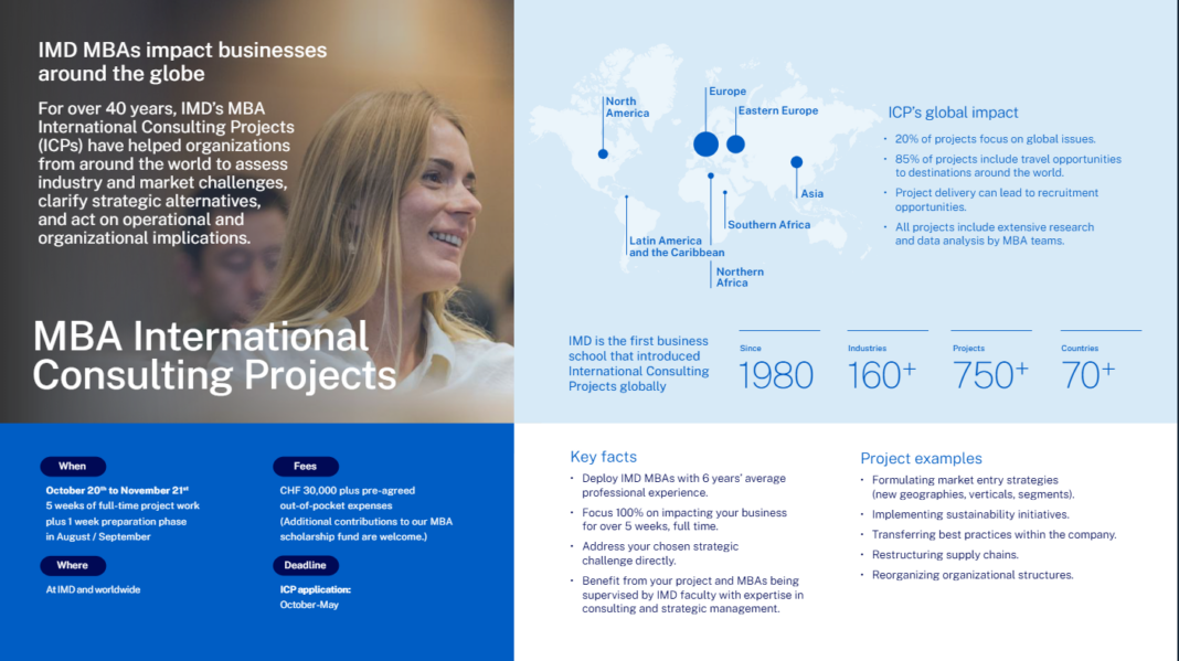 International Consulting Project brochure cover image