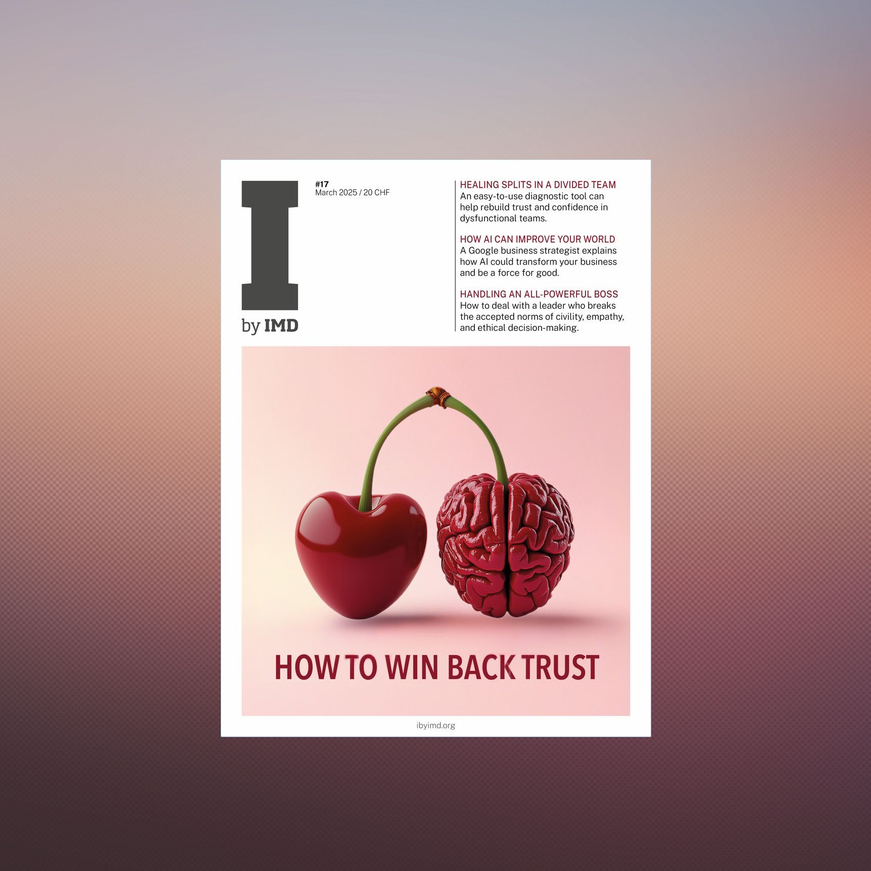 New I by IMD Magazine<br>How to win back trust